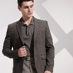 INVICTUS Notched Lapel Collar Slim Fit Semiformal Blazer