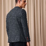 Mr Bowerbird Self Design Tailored Fit Double Breasted Casual Blazer