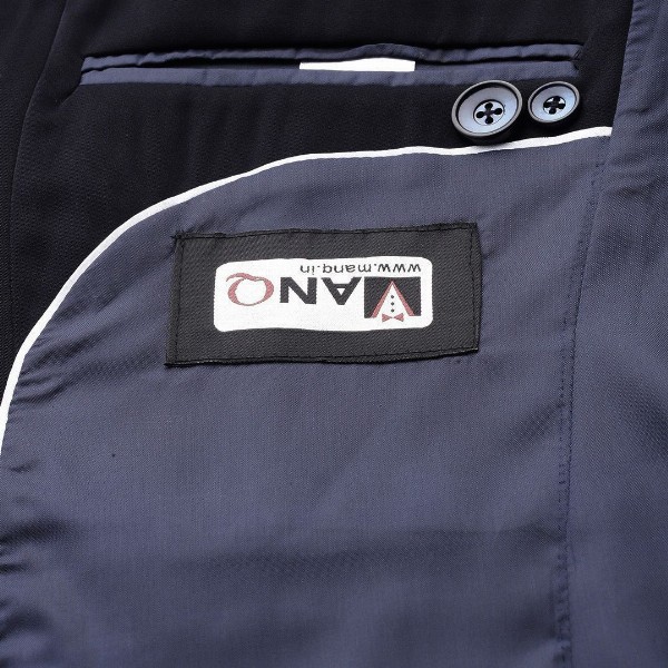 MANQ Mandarin Collar Slim-Fit Bandhgala Single-Breasted Blazer