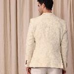 Mr Bowerbird Floral Self Design Notched Lapel Casual Blazer