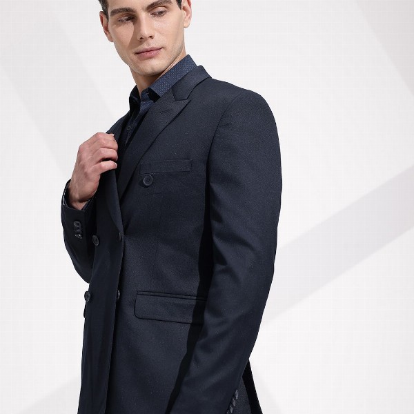 INVICTUS Notched Lapel Collar Slim Fit Formal Blazer