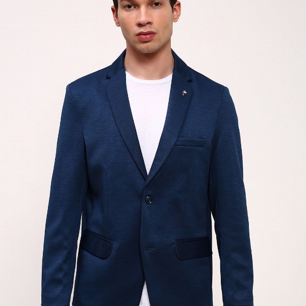 SHOWOFF Slim-Fit Single-Breasted Cotton Blazer