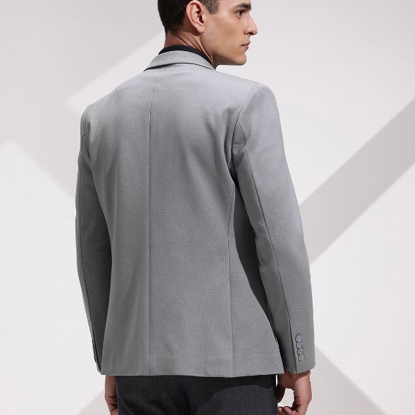 INVICTUS Slim Fit Notched Lapel Single Breasted Formal Blazer