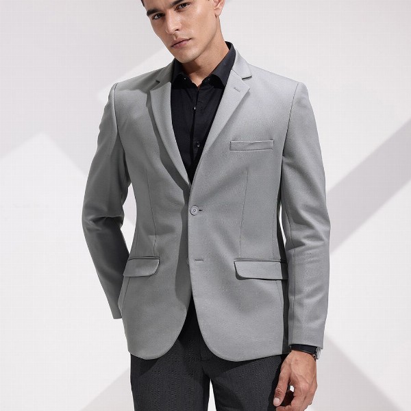 INVICTUS Slim Fit Notched Lapel Single Breasted Formal Blazer