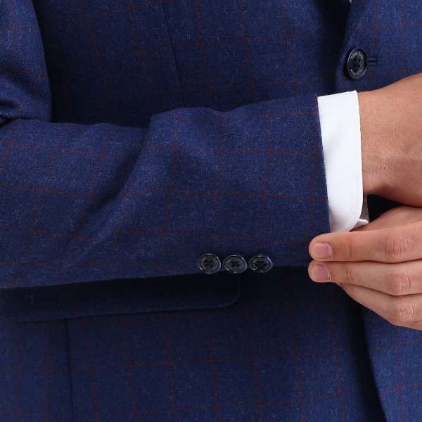 Allen Solly Checked Slim Fit Single-Breasted Blazer