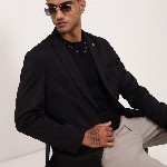 SHOWOFF Self Design Slim Fit Single-Breasted Cotton Blazer