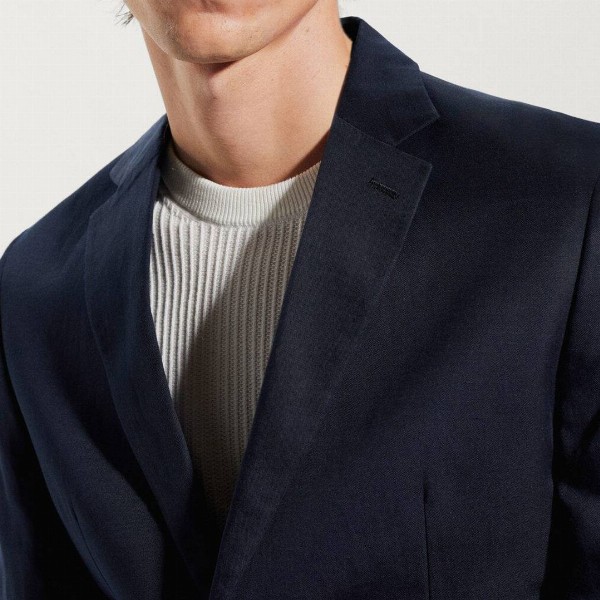 MANGO MAN Slim Fit Notched Lapel Collar Semi-Formal Blazer