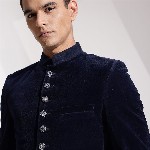 INVICTUS Mandarin Collar Slim Fit Party Bandhgala Blazers