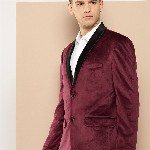 INVICTUS Velvet Finish Slim Fit Party Blazer