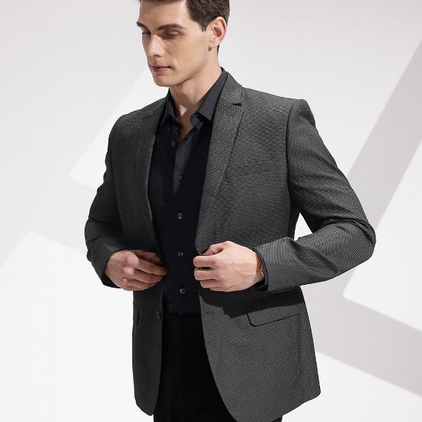 INVICTUS Self-Design Slim Fit Single-Breasted Smart Casual Blazer