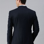 Park Avenue Men Navy Blue Super Slim Fit Solid Single-Breasted Formal Blazer